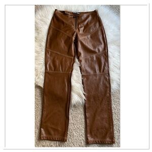 Dolls Kill The Kript Zakira Vegan Leather Pants Brown Size XL